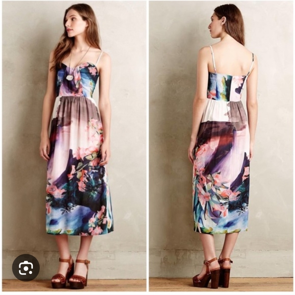 Anthropologie Sz 4 Corey Lynn Calter Floral Daybreak Dress NEW